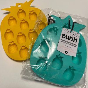 2 Pineapple Shaped Ice/Candy Mold,  Green & Yellow Mold, Spring Summer Cocktail